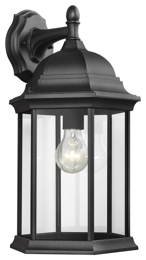 Generation Lighting Lighting Large 1-Light Downlight Outdoor Lantern, Black