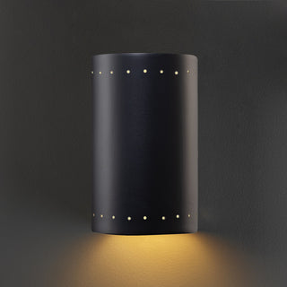 Ambiance Small Cylinder, Closed Top Wall Sconce, Matte Black, Dedicated LED