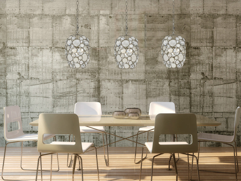 Palla 1-Light Mini Chandelier, Antique Silver Finish