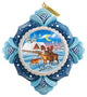Hand Painted Scenic Ornament Moose Family