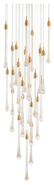 Luxury modern crystal chandelier for staircase, living space, bathroom., 28 Lights