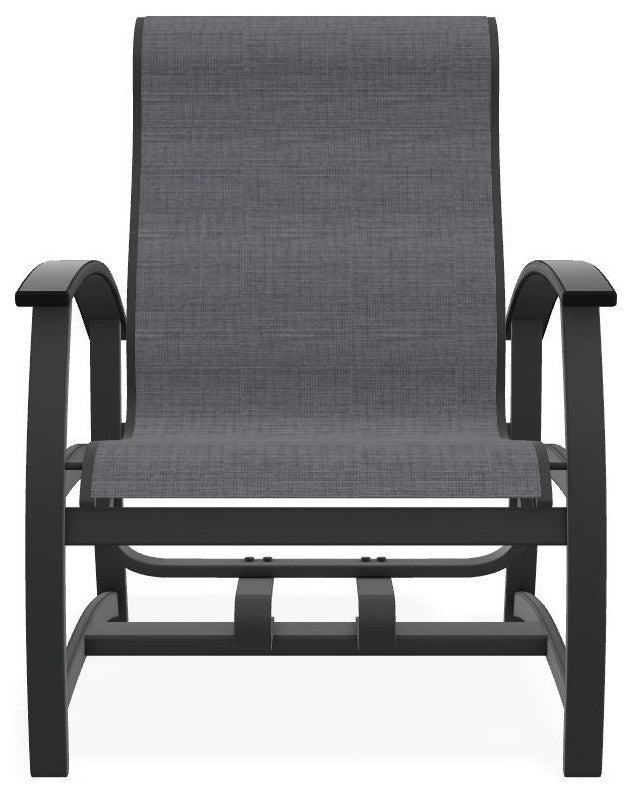 Belle Isle Sling Outdoor Hidden Motion Lounge Chair, Augustine Pewter/Graphite