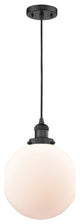 X-Large Beacon 1-Light Mini Pendant, Matte Black, Matte White