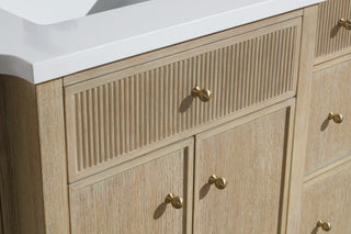 Redondo Bathroom Vanity, Ash Oak, 55", Single Sink, Freestanding