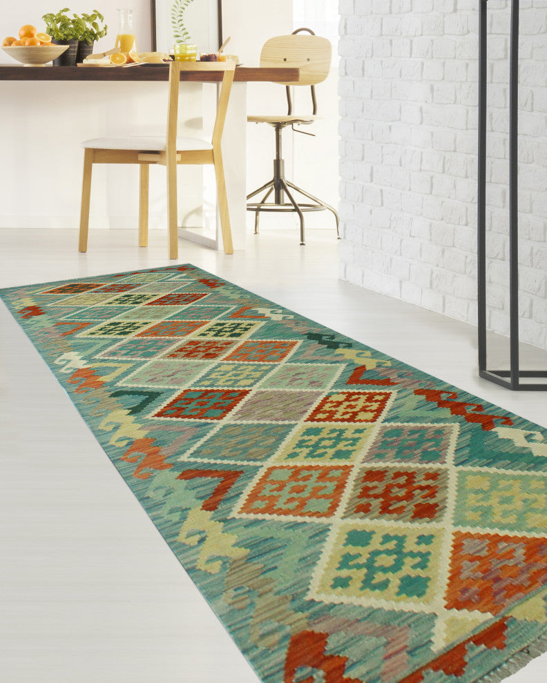 Sangat Kilim Virgil Blue Runner