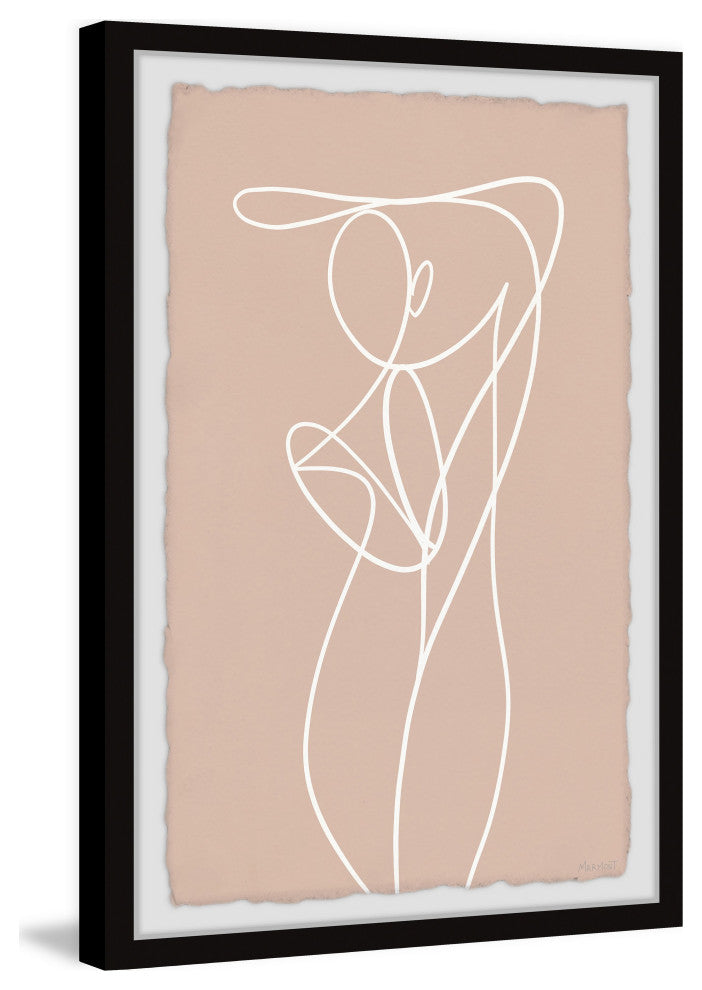 "One Line Figure" Framed Painting Print, 8x12