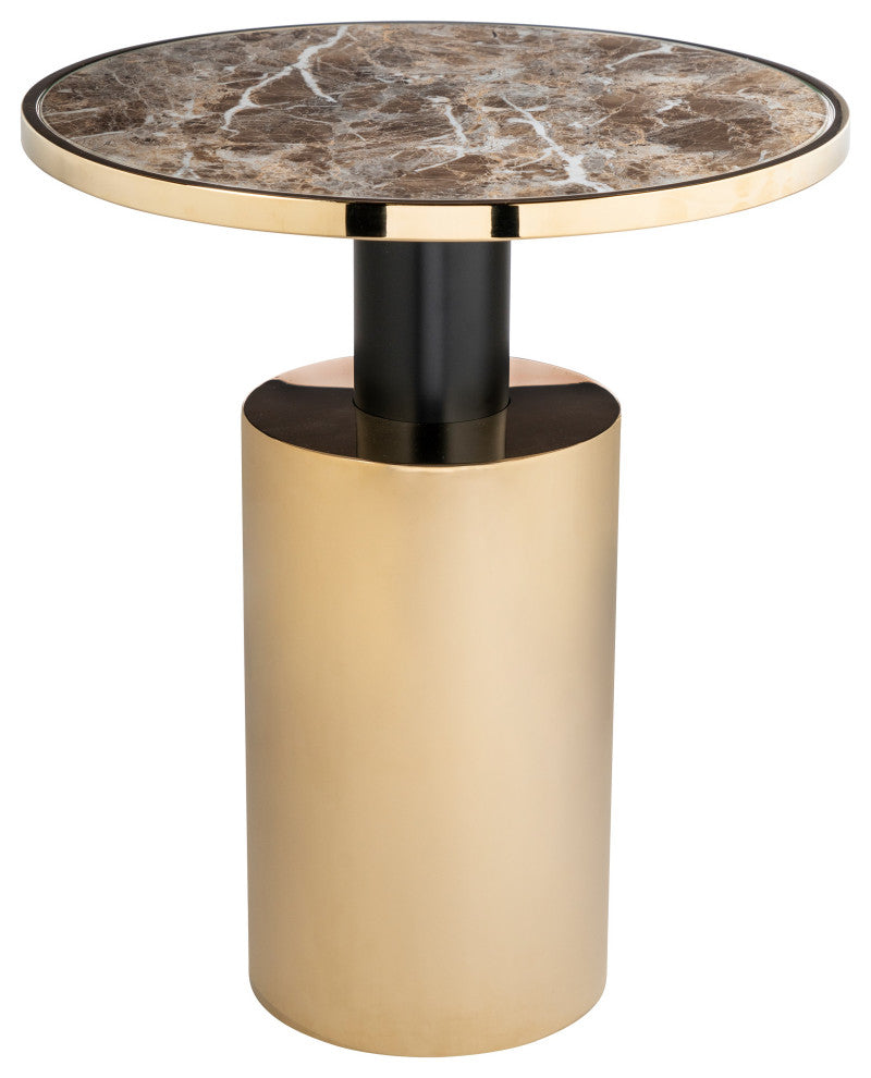 Taylor End Table, Brown and Gold