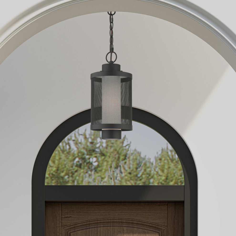 Livex Lighting Nottingham 1 Light Textured Black Medium Outdoor Pendant Lantern