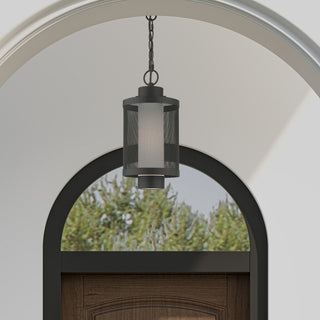 Livex Lighting Nottingham 1 Light Textured Black Medium Outdoor Pendant Lantern