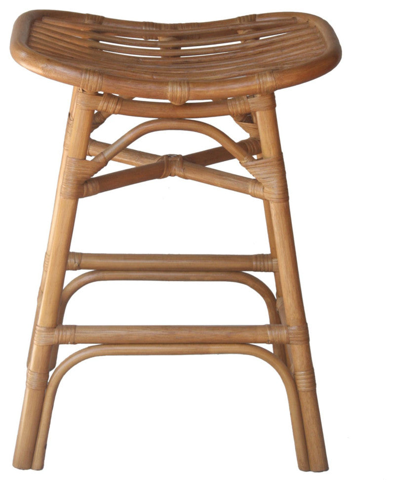 Damara Rattan Counter Stool, Canary Brown