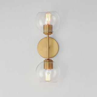 Maxim 21632 Knox 2 Light 6" Tall Wall Sconce - Natural Aged Brass