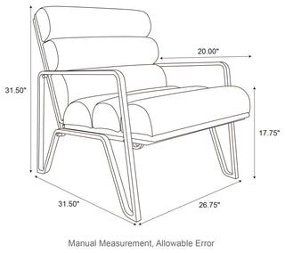 Set of 2 Modern Wavy Leatherette Accent  Chair