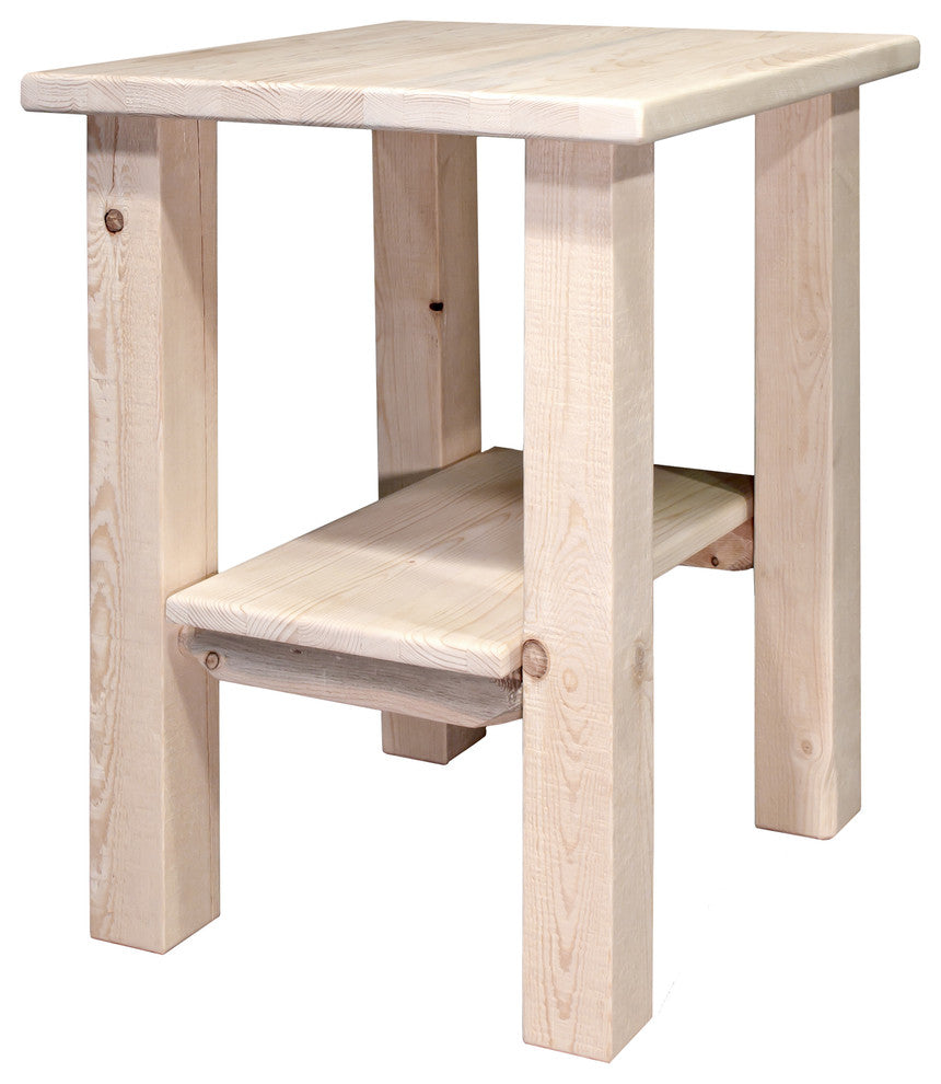 Homestead Collection Nightstand With Shelf, Ready to Finish