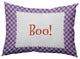 Halloween Boo Checks Accent Pillow, Harvest Orange, 14"x20"