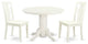 3 Pckitchen Table Set With A Dining Table And 2 Dining Chairs In Linen White