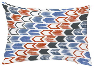 Arrow 14"x20" Abstract Decorative Outdoor Pillow, Gray