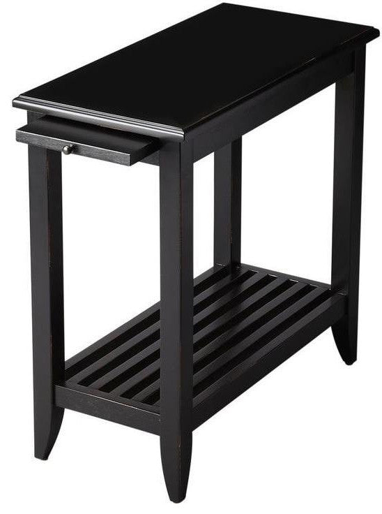 Chic Transitional Black Side Table