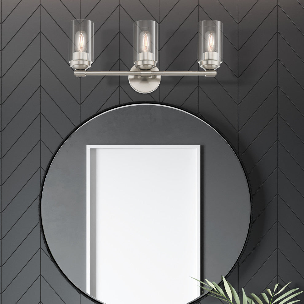 Whittier 3-Light Brushed Nickel Vanity Sconce