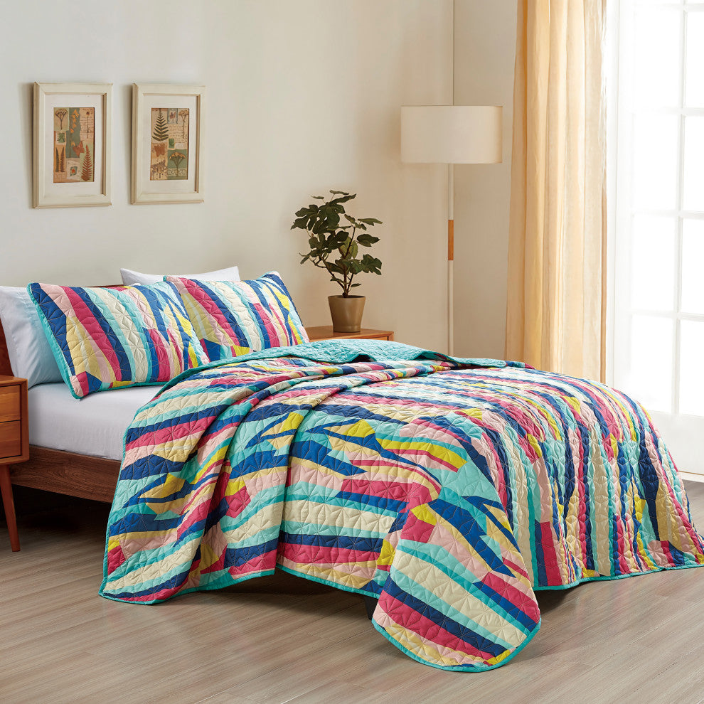 Kuniko 3 Piece Bedspread Set, Queen