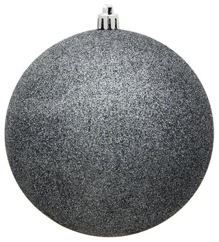 Vickerman N590787Dg 2.75" Pewter Glitter Ball Ornament, 12 Per Bag