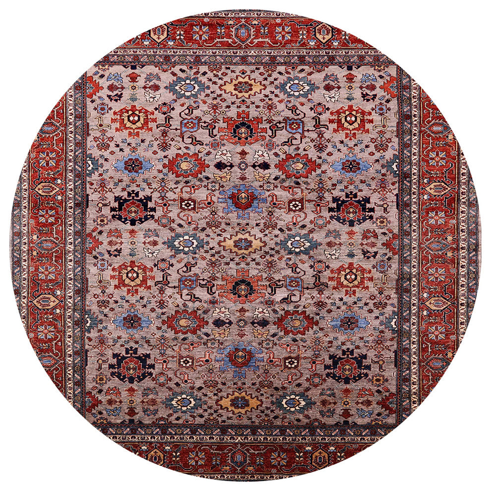 Ahgly Company Indoor Round Mid-Century Modern Area Rugs, 5' Round