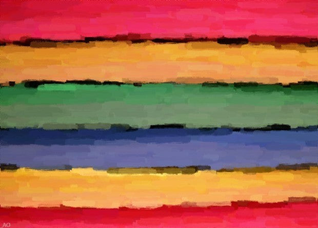 Our Original Collection Rainbow Wall, 18"x27" Wall Decal