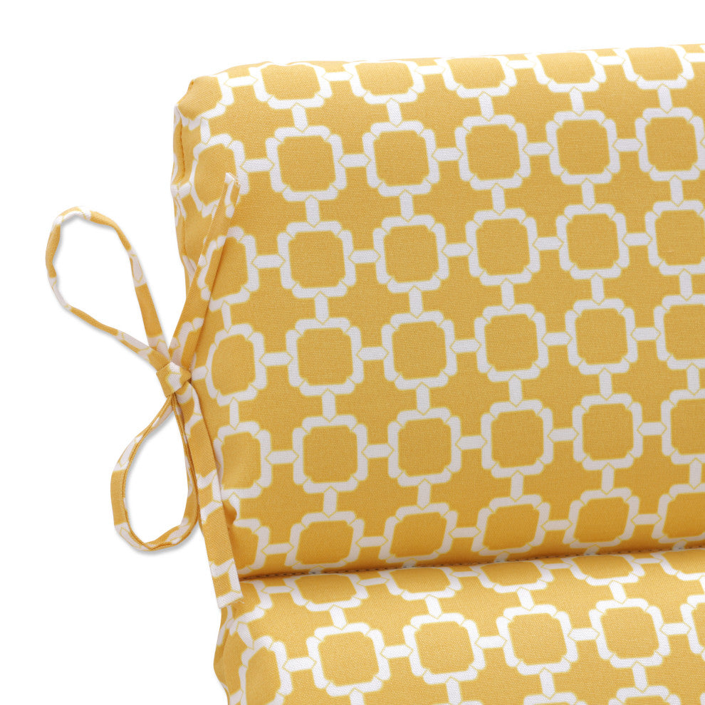 Hockley Rounded Corners Chair Cushion, Yellow