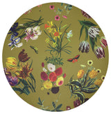 Flora Fauna Acid 16" Round Pebble Placemat, Set of 4