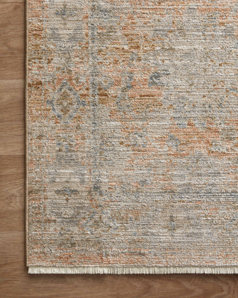 Jean Stoffer x Loloi Katherine Terracotta / Smoke 7'-10" x 7'-10" Round Area Rug