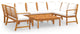 Vidaxl 9 Piece Garden Lounge Set With Cushion Cream Solid Acacia Wood
