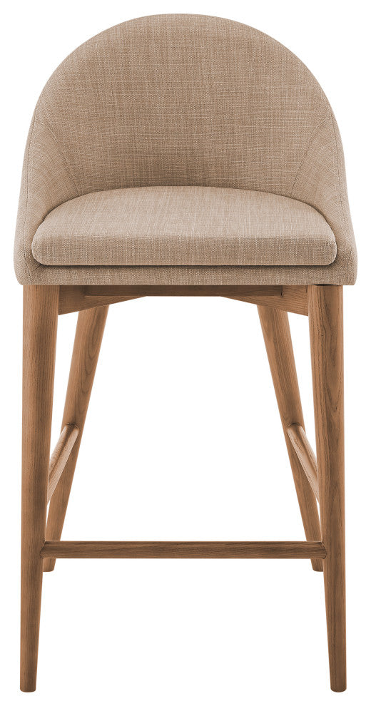 Baruch Counter Stool, Tan/Walnut