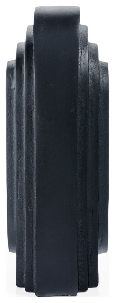 Calyx Metal Table Vase, Large Black