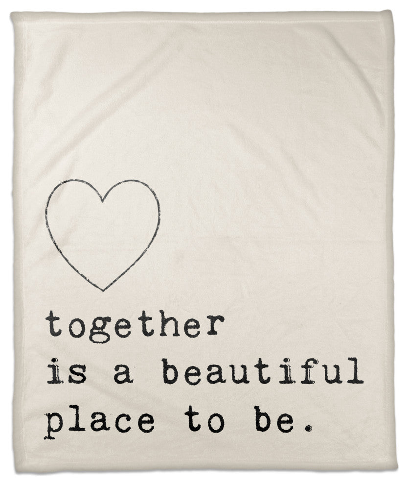 Together is a Beautiful Place to Be 50x60 Coral Fleece Blanket