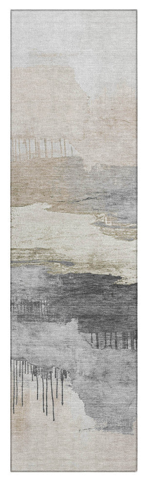 Machine Washable Indoor/Outdoor Chantille ACN1880 Ivory 2'3" x 7'6" Runner Rug