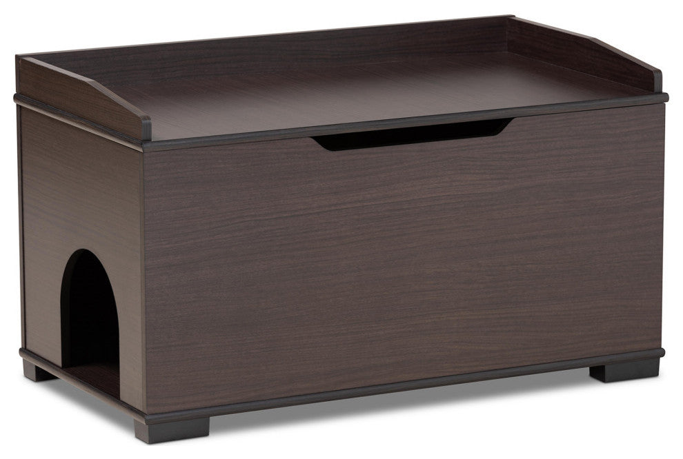 Yvette Modern Cat House, Dark Brown