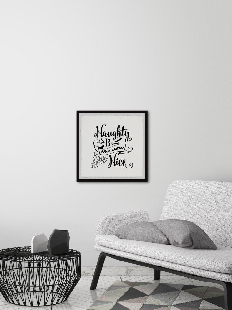"Naughty Is the New Nice" Framed Painting Print, 24x24