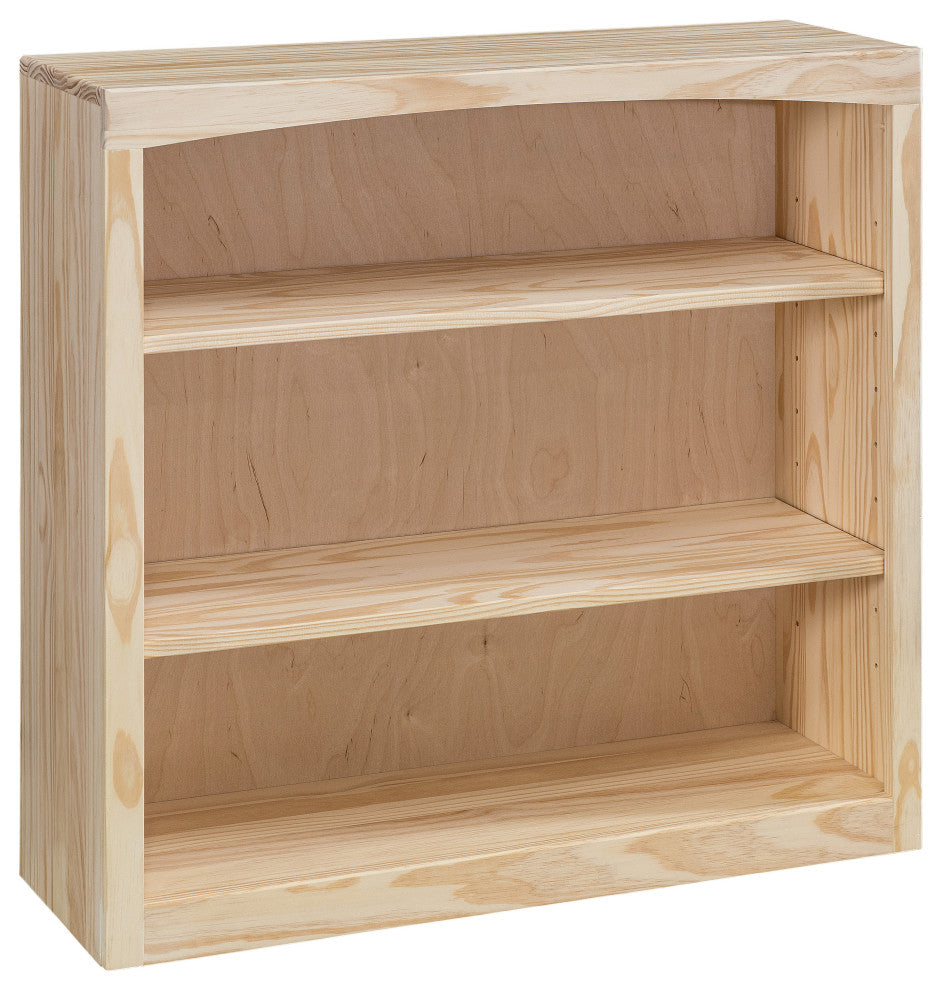 Solid Wood Bookcase 36x36, Unfinished