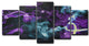 Ready2HangArt 'Glitzy Mist XVI' by Tristan Scott, 30"x60", 5 Piece Set
