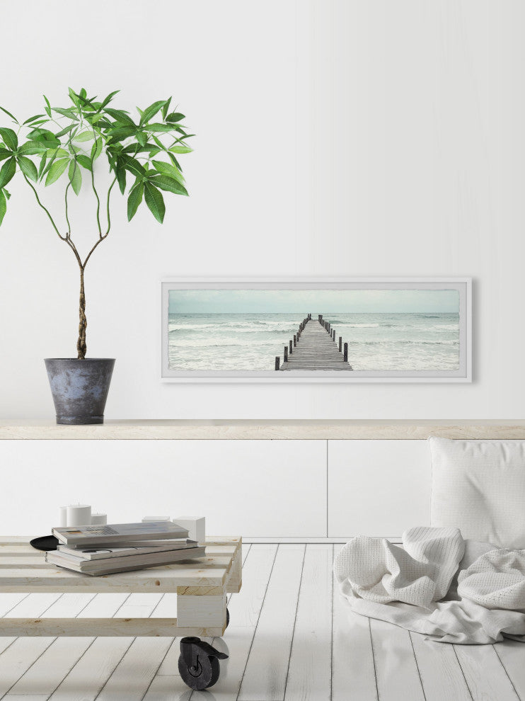 "Wild Oceans" Framed Painting Print, 30x10