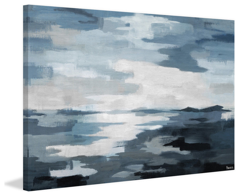 "Camouflage Sea" Painting Print on Wrapped Canvas, 60"x40"