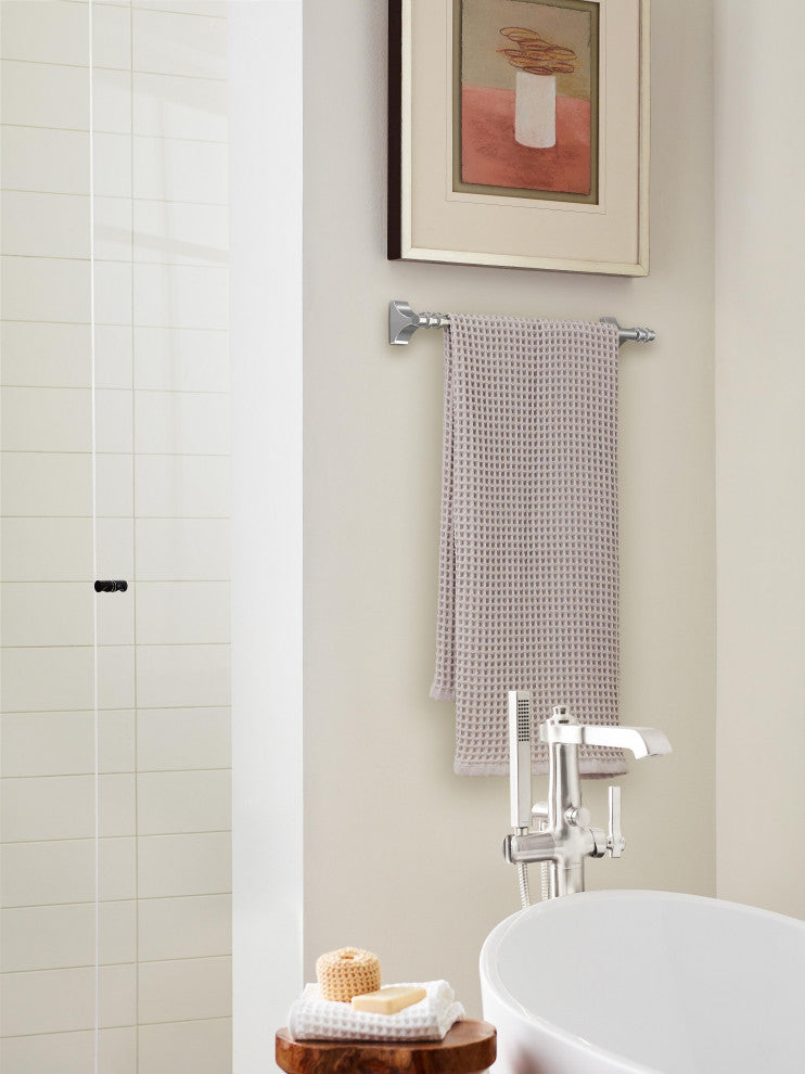 Amerock Davenport Transitional Towel Bar, Chrome, 18" Center-to-Center