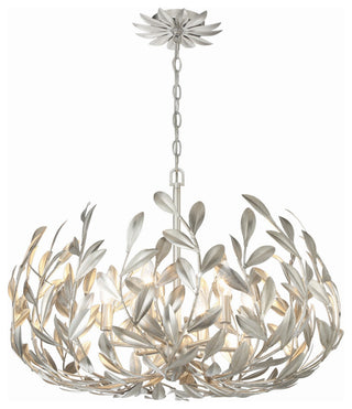 Broche 6-Light Chandelier, Antique Silver