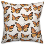Watercolor Butterfly Flock 2 16x16 Spun Poly Pillow