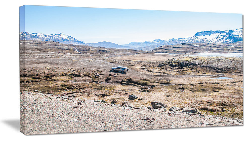 "Off-road Iceland Mountains" Landscape Wall Art Canvas Print", 32"x16"