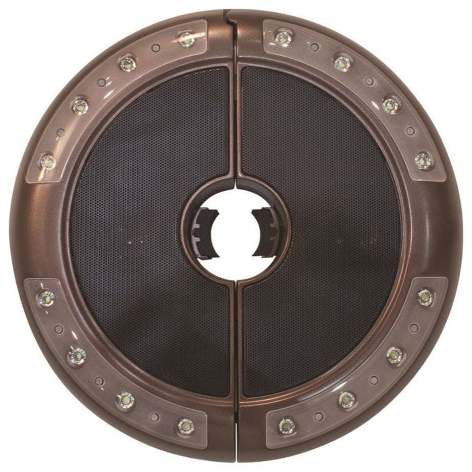 Luna Round Umbrella Light with Bluetooth Speaker, Bronze