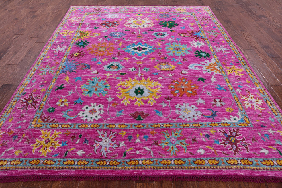 Handmade Turkish Oushak Wool Rug 8' 5" X 10' 2" - Q15590