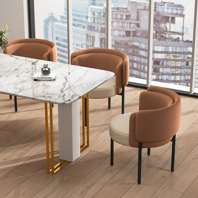 Light Luxury Technology Cloth Art Dining Chair, Grey