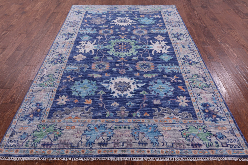 Turkish Oushak Hand-Knotted Wool Rug 6' 3" X 9' 3" - Q15702