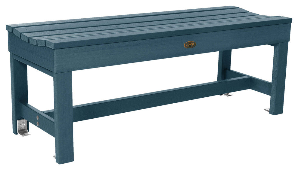 Sequoia Weldon 4' Backless Picnic Bench, Nantucket Blue