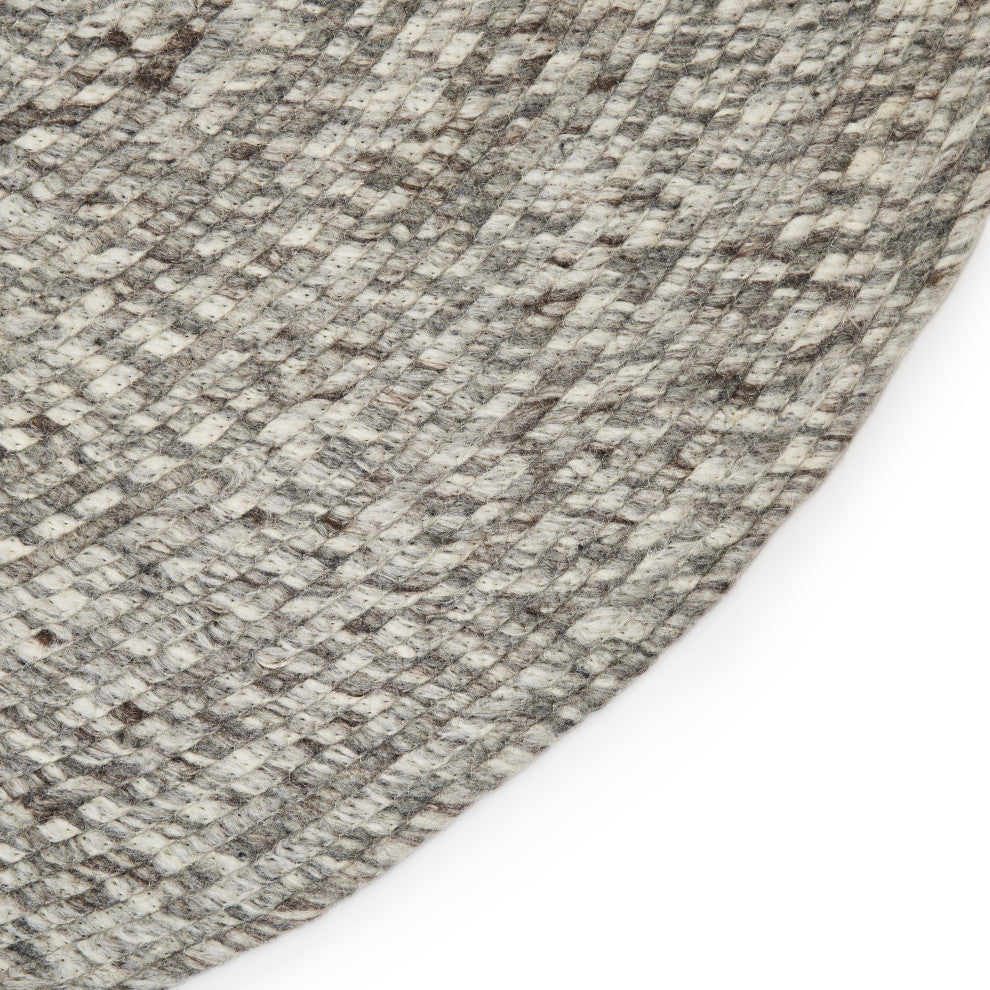 Jaipur Living Tenby Solid Gray Round Rug, 6'x6' Round